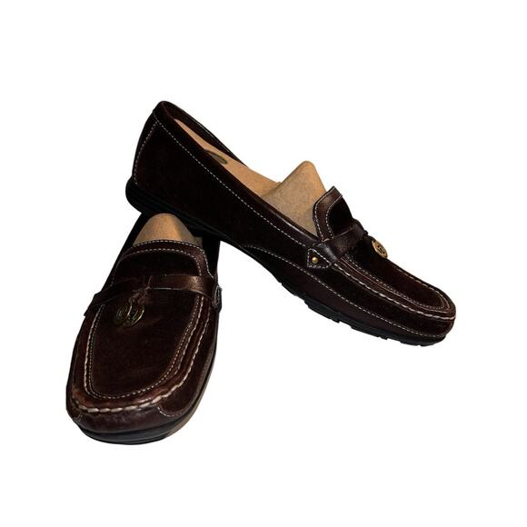 VTG ETIENNE AIGNER SHOES WREN SUEDE LEATHER LOAFER VINTAGE BROWN SIZE 9.5 M - Picture 1 of 8